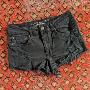 Size 8 American Eagle Hi-Rise Festival Black Shorts